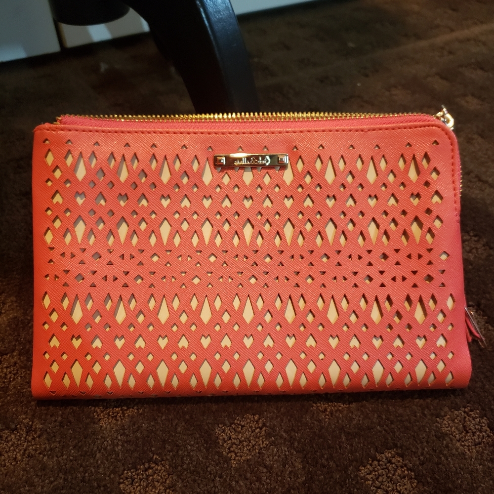 Stella & Dot Double Clutch - Geranium